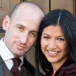 Katie Waldman with her husband, Stephen Miller