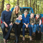 Josh Turner with his wife, Jennifer and their kids
