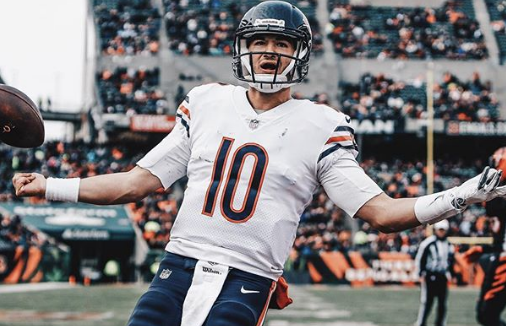 Mitchell Trubisky Celebrating After The Score