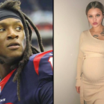 DeAndre Hopkins (left) with his ex-girlfriend, Amina Blue (right)