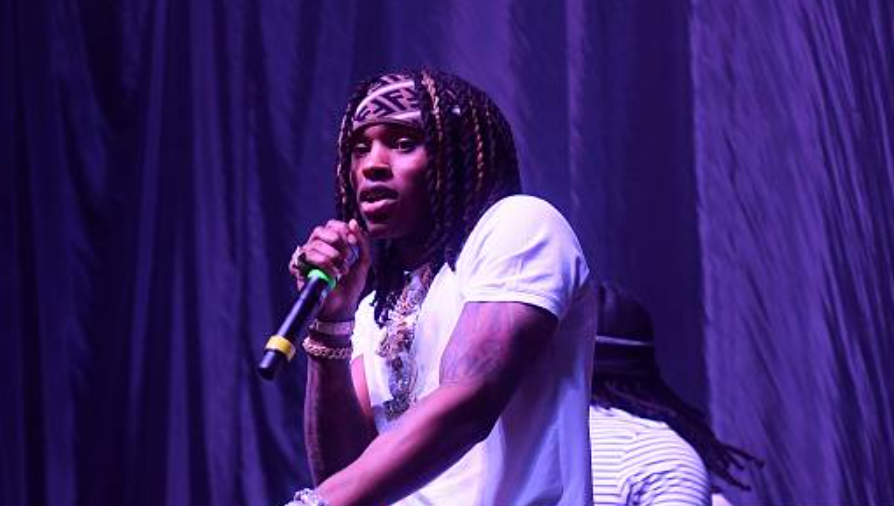 King Von singing in stage