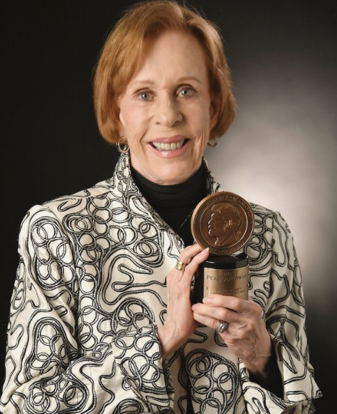 Carol Burnett with Peabody Award