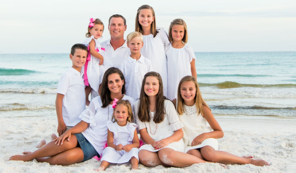 Philip Rivers with his wife and their kids