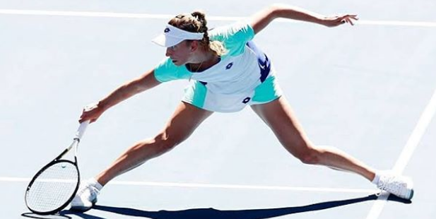 Elise Mertens Targeting To Hit The Ball