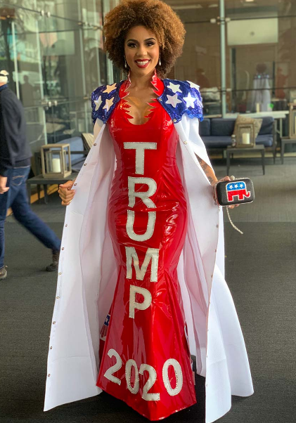 Joy Villa Dressed Trump 2020 in Grammys 2020