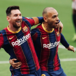 Braithwaite scored his first goal for Barcelona following an assist by Lionel Messi against against RCD Mallorca