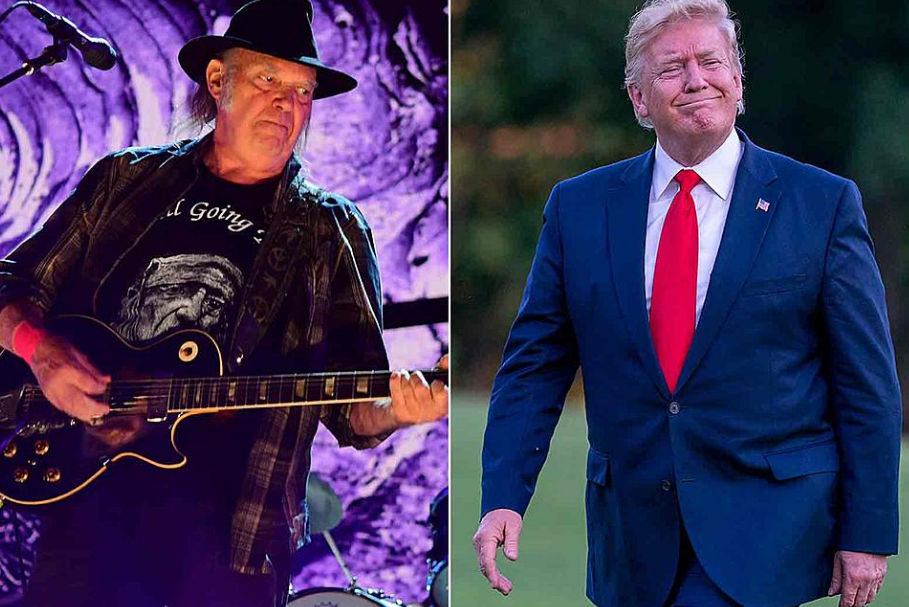 Neil Young (Left) and Donald Trump (Right)