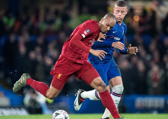 Fabinho Against The Opponent