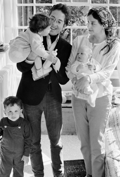 Bob Dylan with his ex-wife Sara Lownds and his children