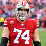 Joe Staley, a famous American footballer playing offensive tackle