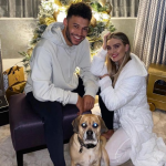 Perrie Edwards with her boyfriend, Alex Oxlade-Chamberlain During Christmas