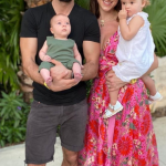Joe Wicks with his wife and children