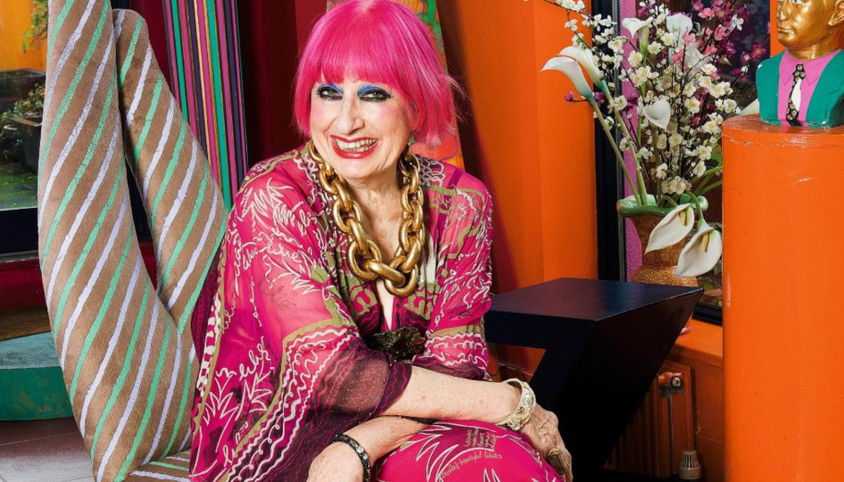 Zandra Rhodes, a famous designer