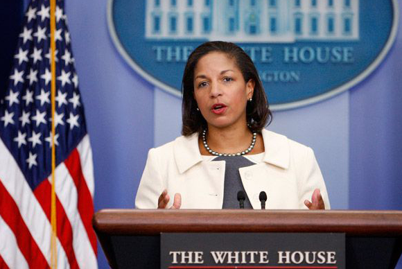 Susan Rice, a diplomat, academic, Democratic policy advisor, and former public official