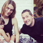 Leah McSweeney with her ex-boyfriend, Rob Cristofaro, and their daughter, Kiki.