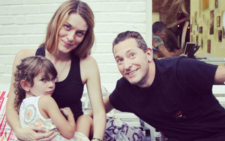 Leah McSweeney with her ex-boyfriend, Rob Cristofaro, and their daughter, Kiki.