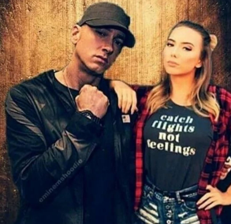 Hailie Jade with his father Eminem