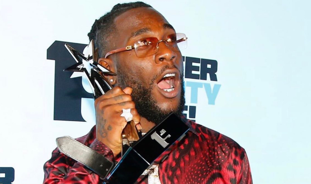 Burna Boy with Award