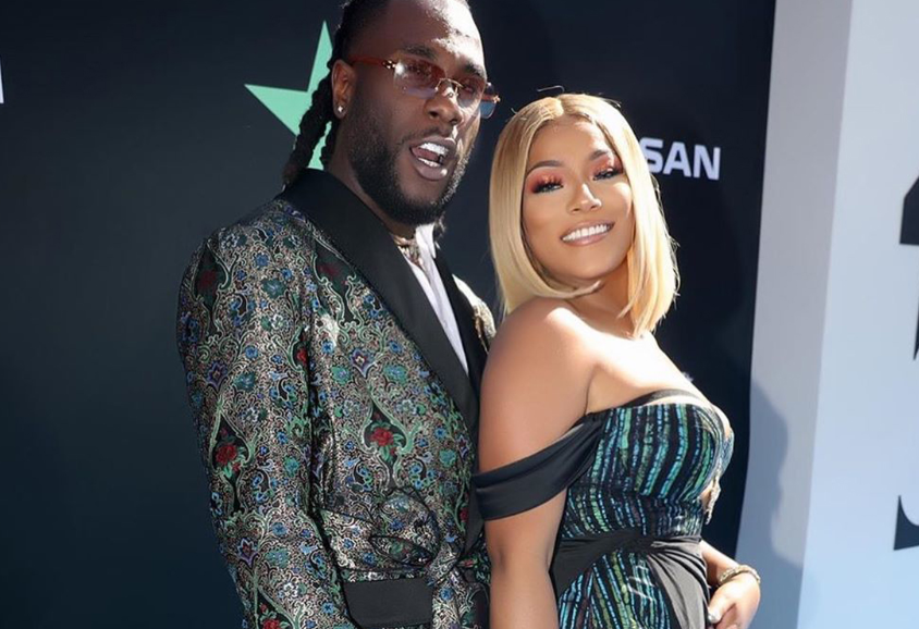 Burna Boy with his girlfriend, Stefflon Don