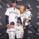 Ian Desmond with his wife, Chelsey Desmond and kids