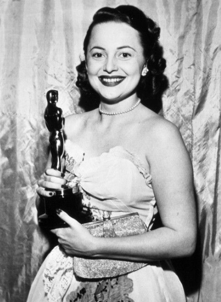 Olivia da Havilland with awards