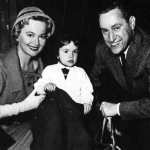 Olivia da Havilland with her husband, Pierre Galante and their daughter