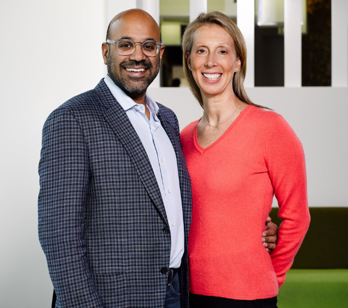 Niraj Shah with his wife, Jill Shah