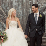 Robbie Ray with his wife Taylor Pasma in their wedding