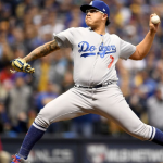 Julio Urias, known for his pickoff move, leading the major leagues in his rookie season with six pickoffs