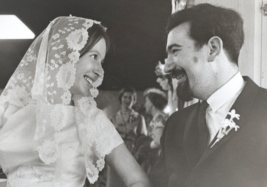 Jerry with his first wife Sara Ruppenthal Katz on their wedding day on April 25th, 1963