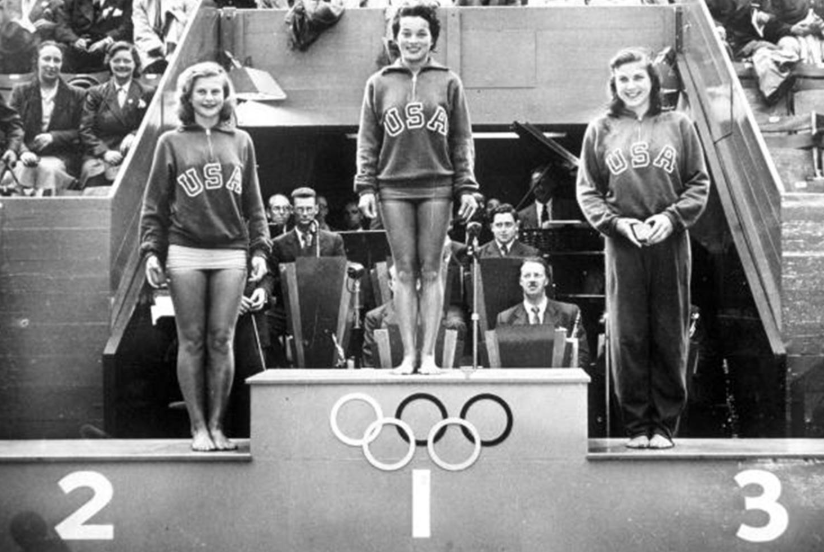 Vicki Draves, first American woman to win two gold medals in diving, and the first Asian American to win Olympic gold medals