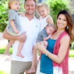 Melissa Rycroft with her husband and childrens