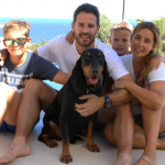 Jamie Redknapp with his ex-wife, Louise Nurding and their kids