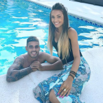 Emerson Palmieri and his girlfriend Isadora Nascimento