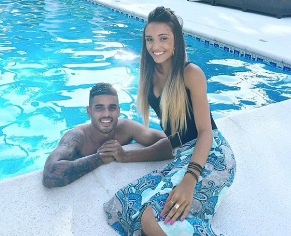 Emerson Palmieri and his girlfriend Isadora Nascimento