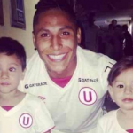 Raul Ruidiaz with his son and daughter