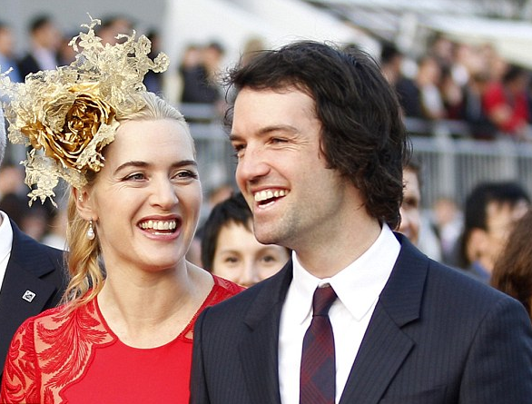 Kate Winslet with her husband, Ned Rocknroll