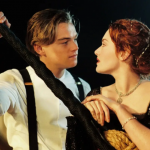 Kate Winslet with Leonardo DiCaprio in the movie Titanic