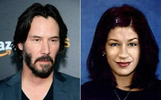 Jennifer Syme(Right)'s boyfriend, Keanu Reeves (Left)