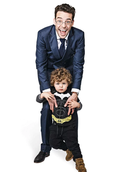 Joe Hildebrand with his baby boy