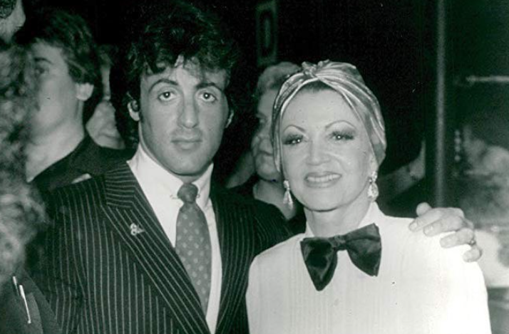 Jackie Stallone with her son Sylvester Stallone