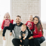 Brett Kissel with his wife, Cecilia and their kids