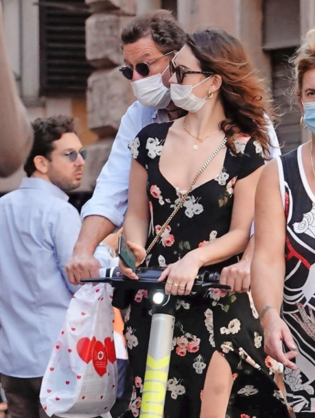 Dominic West and Lily James having affairs in Rome