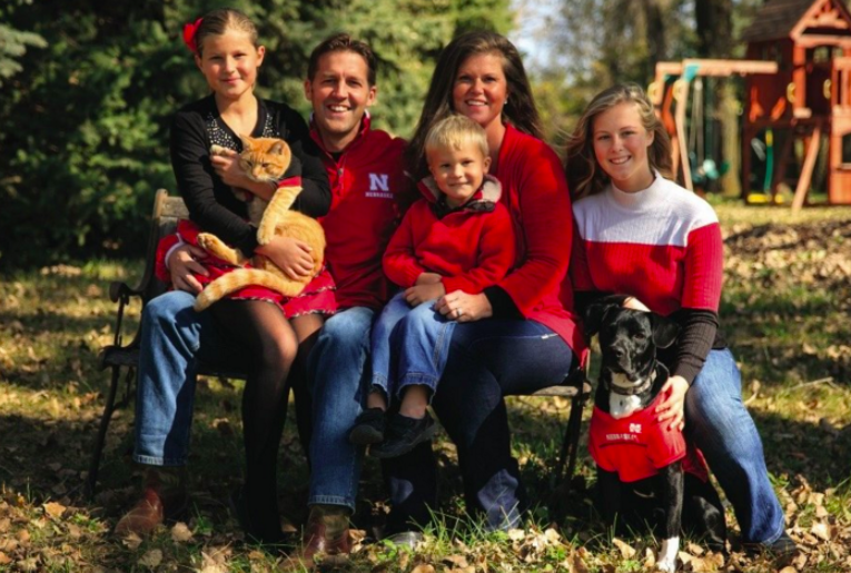Ben Sasse with his wife, Melissa and three kids