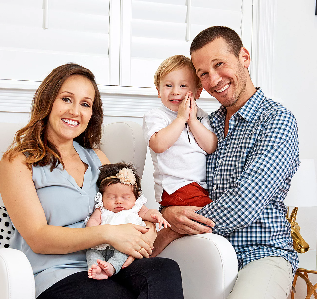 Ashley Hebert with her husband and their kids