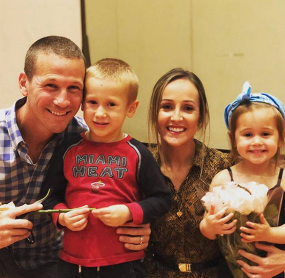 J.P. Rosenbaum with his wife and their kids