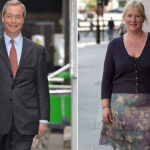 Nigel Farage (left) and his wife, Kristen Farage (right)