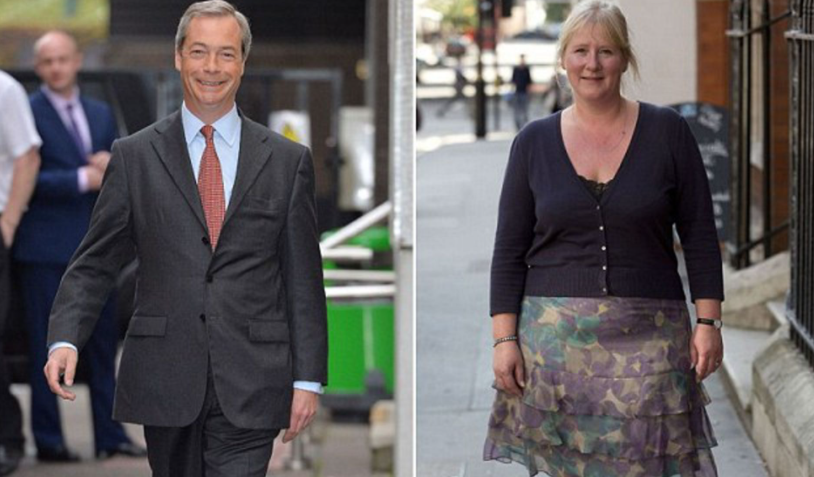 Nigel Farage (left) and his wife, Kristen Farage (right)