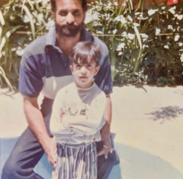 Aly Goni with his dad