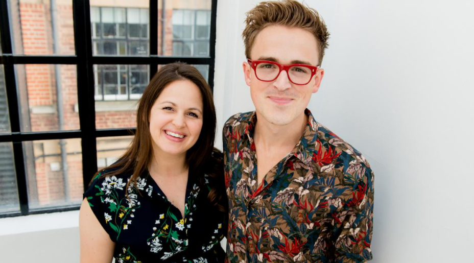 Tom Fletcher with his wife, Giovanna Fletcher